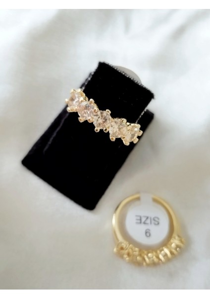 Ladybirdbujiteri Orta Zirkon Taşlı Çelik Beştaş Yüzük