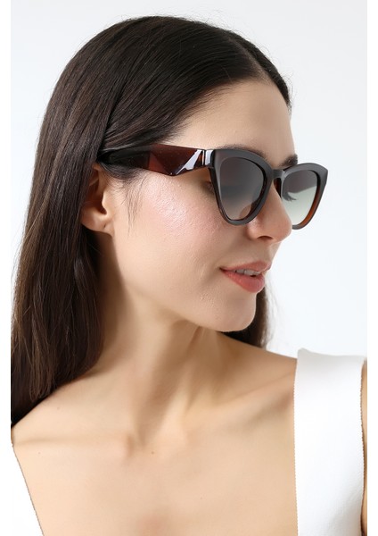 Kadın Cat Eyes Kahverengi UV400 Koruma Güneş Gözlüğü 23028 C3 fiyatları