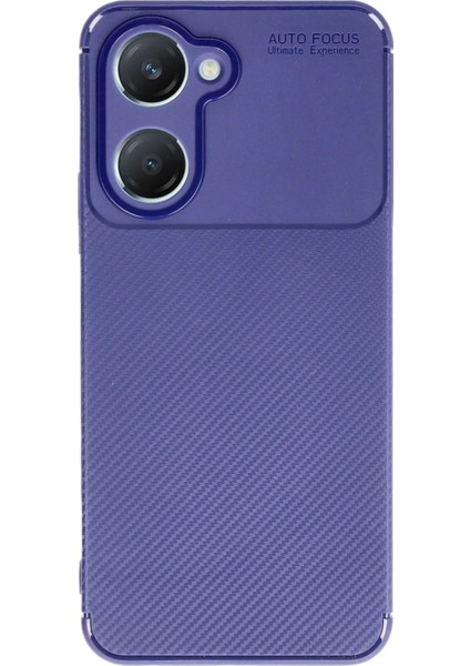 Vivo Y18 Kılıf Auto Focus Karbon Kapak - Lacivert