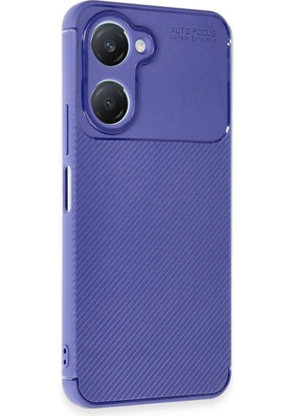 Vivo Y18 Kılıf Auto Focus Karbon Kapak - Lacivert fiyatları
