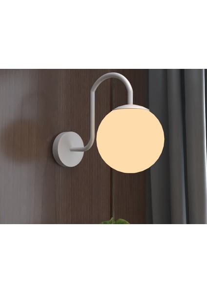 Pilli Modern Tasarımlı Kıvrak Camlı Duvar Aplik