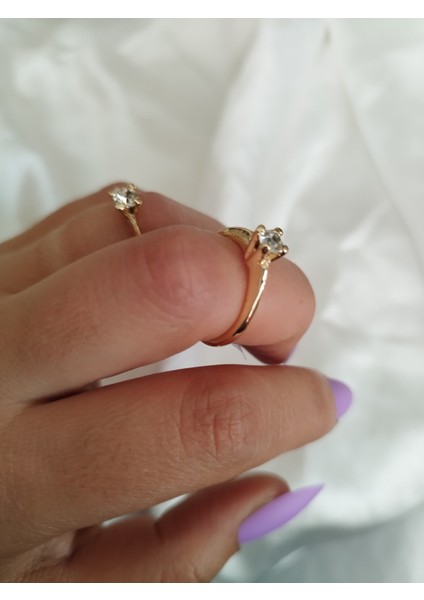 Ladybirdbujiteri V Kesim Tektaş Çelik Yüzük Küçük Boy indirimleri