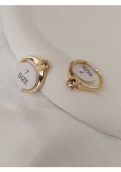 Ladybirdbujiteri V Kesim Tektaş Çelik Yüzük Küçük Boy