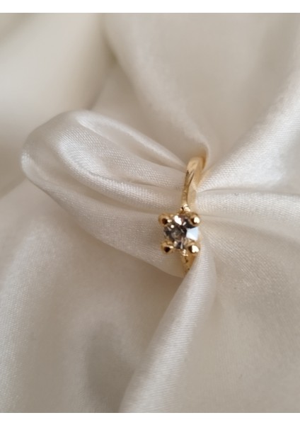 Ladybirdbujiteri V Kesim Tektaş Çelik Yüzük Küçük Boy