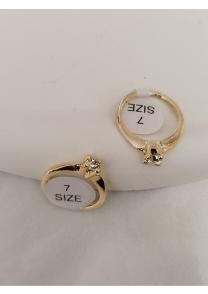 Ladybirdbujiteri V Kesim Tektaş Çelik Yüzük Küçük Boy