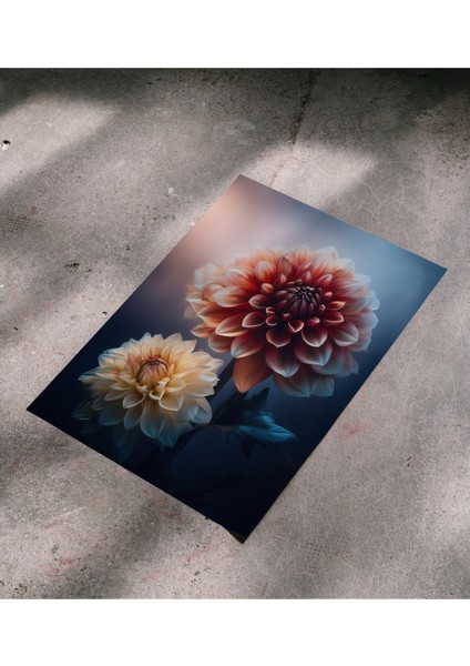 Çerçevesiz Poster - Dijital Baskı - Dahlia - Yıldız Çiçeği fırsatları