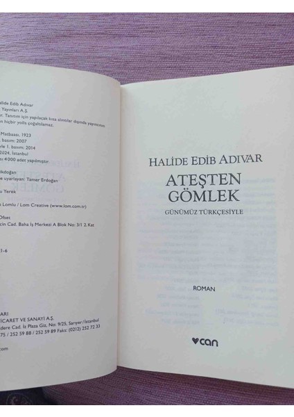 Ateşten Gömlek - Günümüz Türkçesiyle - Sadeleştirilmiş Metin - Selim Ileri'nin Sonsözüyle - Can Miras 2024 Basim 207 Sayfa Kondisyon Çok Iyi Durumda fırsatları