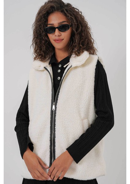 Peluş Taş Kadın Yelek 6793