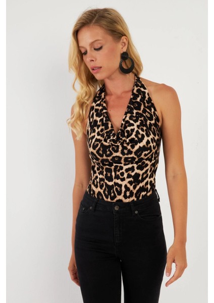 Kadın Camel-Siyah Sırtı Açık Çıtçıtlı Body LPP1295 modelleri