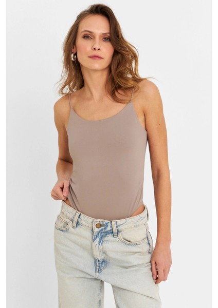 Kadın Vizon Çıtçıtlı Body ZH129 fırsatları