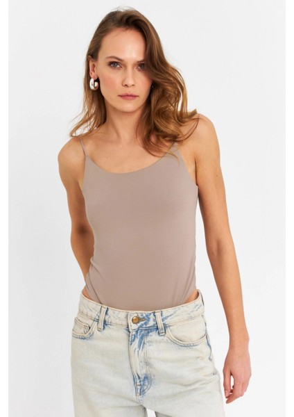 Kadın Vizon Çıtçıtlı Body ZH129 indirimleri