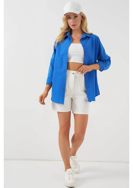Oversize Uzun Basic Kadın Gömlek 3900 fiyatları