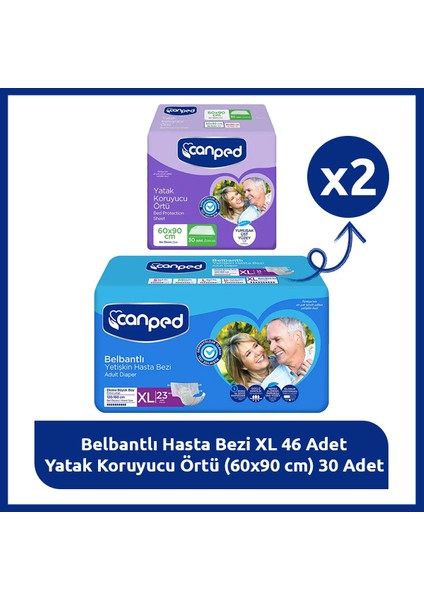 Xl Bakım Paketi – 23 Hasta Bezi + 30 Yatak Koruyucu