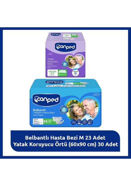 Hasta Bakım Seti M – Belbantlı Bezi & Yatak Örtüsü