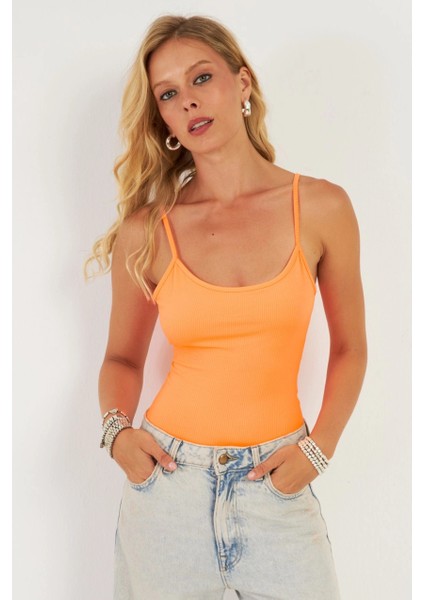 Kadın Turuncu Kaşkorse Body AYD367