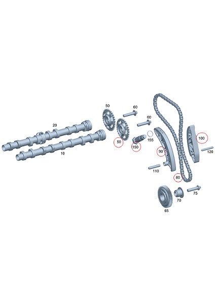 Mercedes Sprinter/vito W639 651 Motor Eksantirik Zincir Seti/triger Seti Yeni Model fiyatları