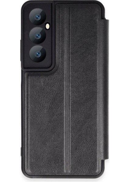 Realme C65 Kılıf Flip Cover - Siyah