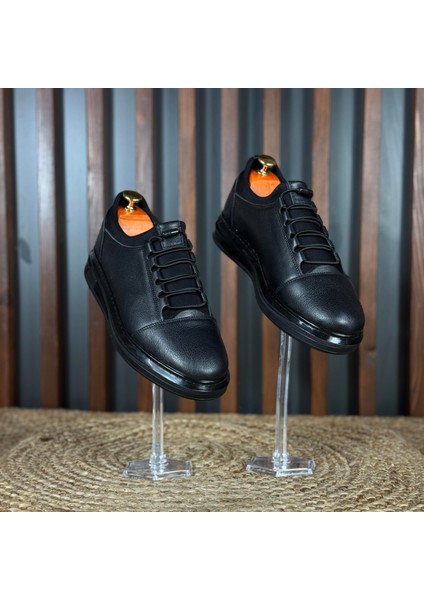 Iç Dış Naturel Deri Bağcıksız Ayakkabı M1243