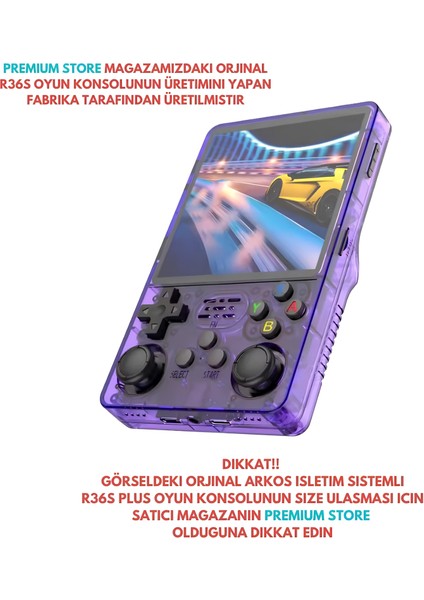 R36s Plus Oyun Konsolu El Atarisi Orjinal Arkos İşletim Sistemi 128 Gb Hafıza 21000 Oyun 4Inch Ekran fiyatları
