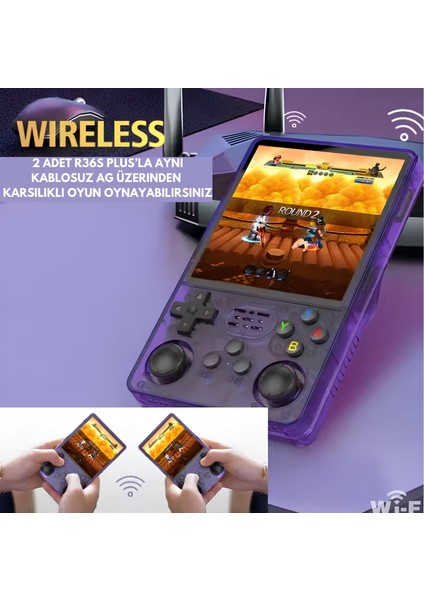R36s Plus Oyun Konsolu El Atarisi Orjinal Arkos İşletim Sistemi 128 Gb Hafıza 21000 Oyun 4Inch Ekran fırsatları