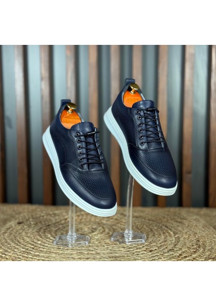 Iç Dış Naturel Deri Nokta Desenli Spor Ayakkabı M1228