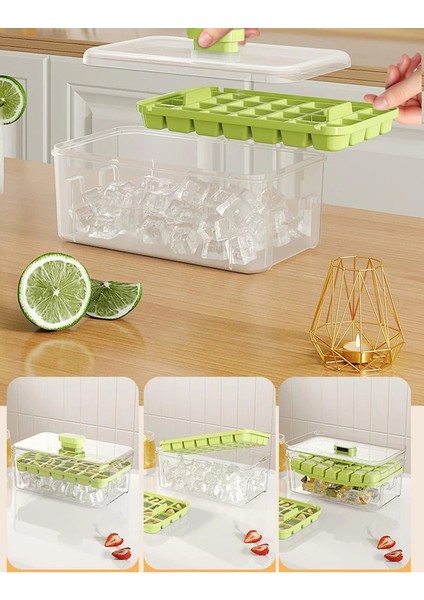 Kapaklı ve Hazneli Buz Kalıbı, 28 Adet, Kolay Çıkarılabilen Buz Kalıbı, Tek Düğmeyle Buz Küpleri, Buzluk Için Buz Küpü Kaseleri, Buz Dondurucu Kabı, Kapaklı ve Buz Küreğiyle fiyatları