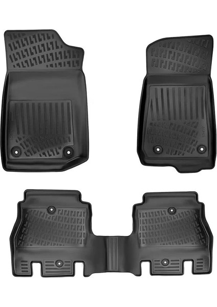 Rizline Jeep Wrangler Unlimited Jk 4-Kapı 2014-2018 Uyumlu 3D Havuzlu Paspas