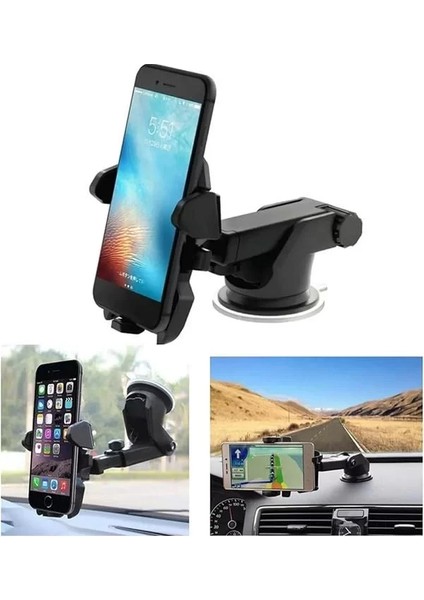Araç Içi Telefon Tutucu, Vantuzlu Cam ve Torpido Tutacağı, Akrobat Ayarlanabilir Telefon Tutucu fiyatları