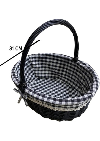 Siyah Sepet Oval Byk 40 x 31 x 17 cm fırsatları