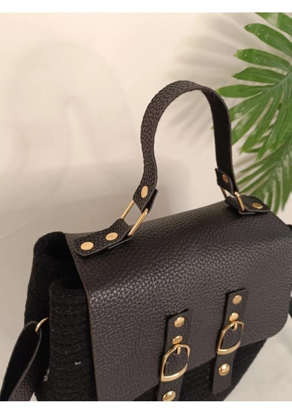 Veronica Art Deri Kapaklı ve Askılı Omuz Çantası Siyah modelleri