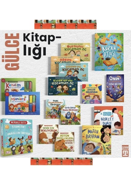 05-8 Yaş -Kuran Atlası, Onun Gibi Yaşamaya Var Mısın, Mutlu Bayram, Bisiklet Duası (15KİTAP-1SET)