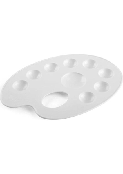 (5 Adet) Plastik Oval Resim Paleti Boya Paleti Oyun ve Sanat Palet