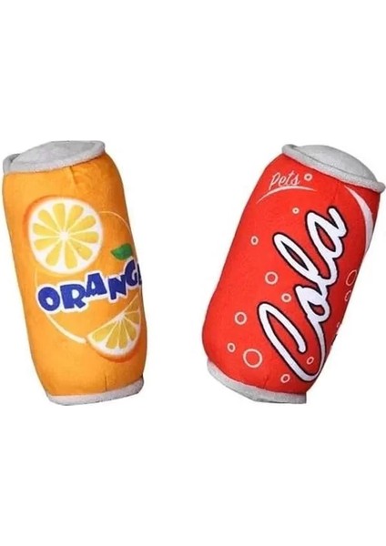 Teneke Kola Tarzında Dayanıklı Sesli Köpek Oyuncağı 1 Adet (Kola)