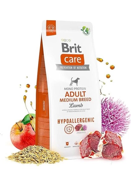 Care Adult Medium Breed, Orta Irk - Yetişkin Köpekler Için, Tek Proteinli, Hipoalerjenik, Kuzu