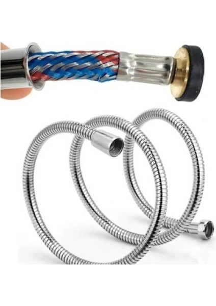 Banyo Spiral Çelik Örgülü Paslanmaz Kırılmaz 150 cm Duş Hortumu fiyatları