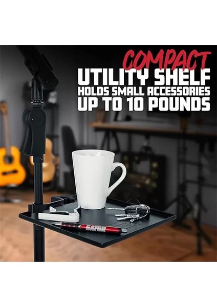 Mikrofon Standı, Clamp-On Utility Shelf 9 Inç x 2 Inç Yüzey 10 Pound Taşıma fiyatları