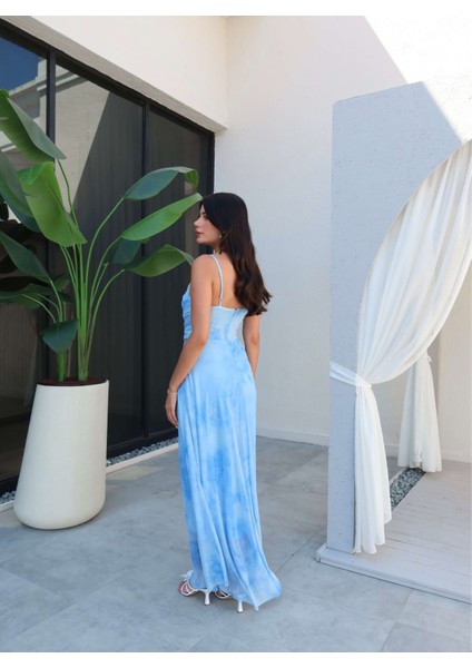 Askılı Drapeli Şifon Elbise indirimleri