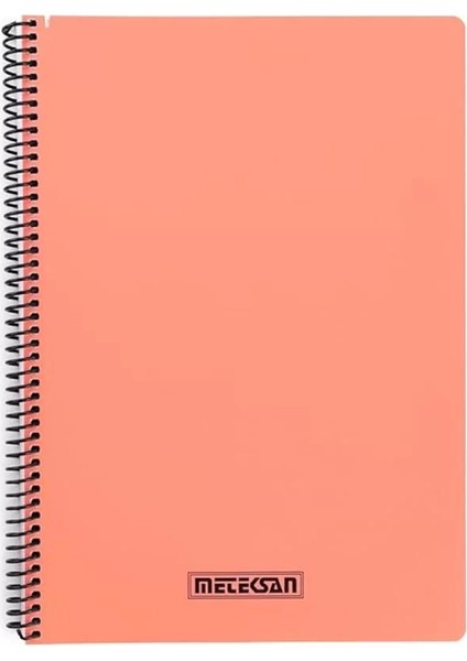 Karina Pastel Serisi, A4 100 Yaprak Kareli Pp Kapaklı Spiralli Defter, Pembe