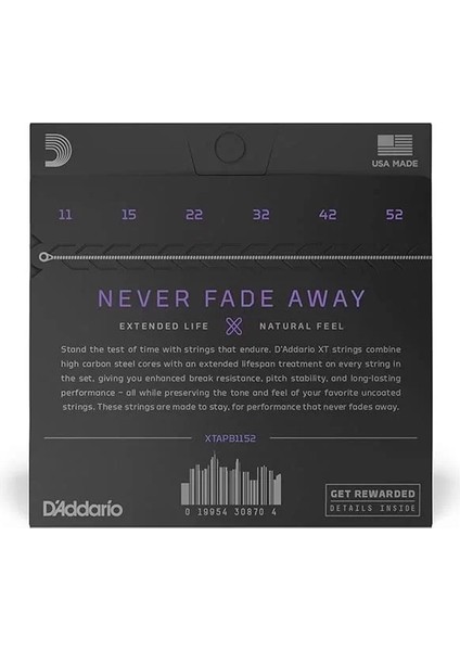 D'addario XTAPB1152 Akustik Gitar Tel Seti, Phosphor Bronz Light fiyatları