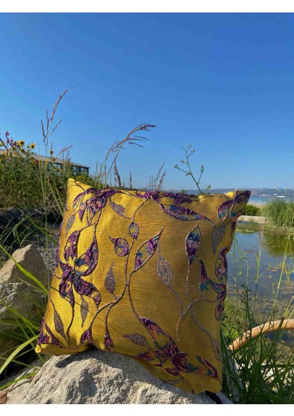 Altın Yaprak Rüyası (Püskülsüz) 45X45 Kırlent (premium) indirimleri