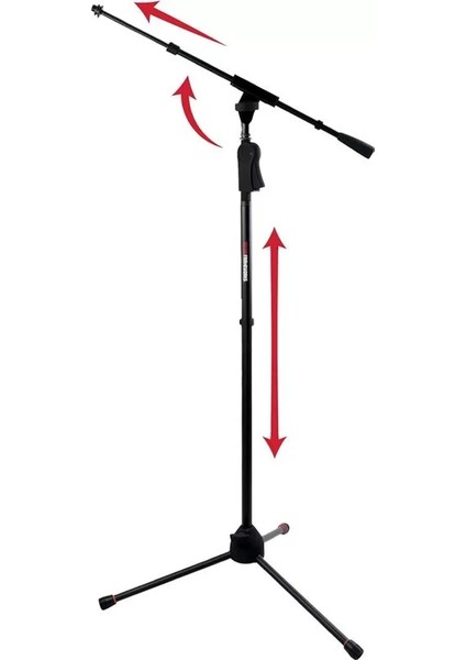 GFW-MIC-2120 | Deluxe Tek Bölümlü Boom Kollu Tripod Mikrofon Standı