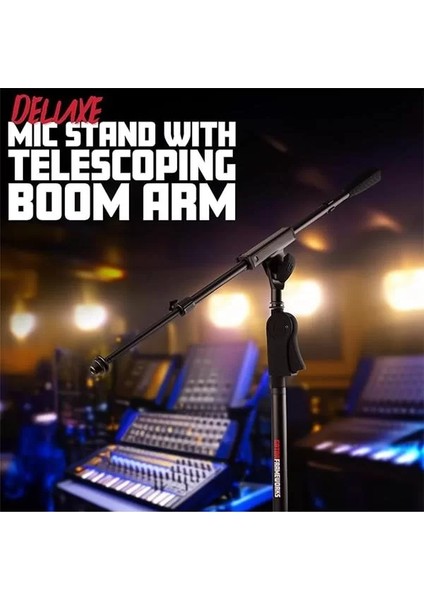 GFW-MIC-2120 | Deluxe Tek Bölümlü Boom Kollu Tripod Mikrofon Standı fiyatları