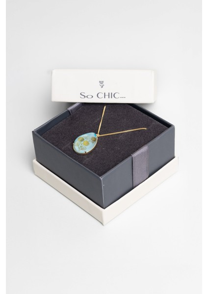 Zeytin Dalı 18 Ayar Sarı Altın Kaplama 45 cm Gümüş Sedef Kolye fırsatları