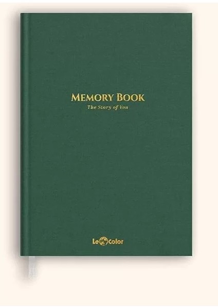 Memory Book Keten Hatıra Defteri Altın Kenarlı Anı Albümü Yeşil