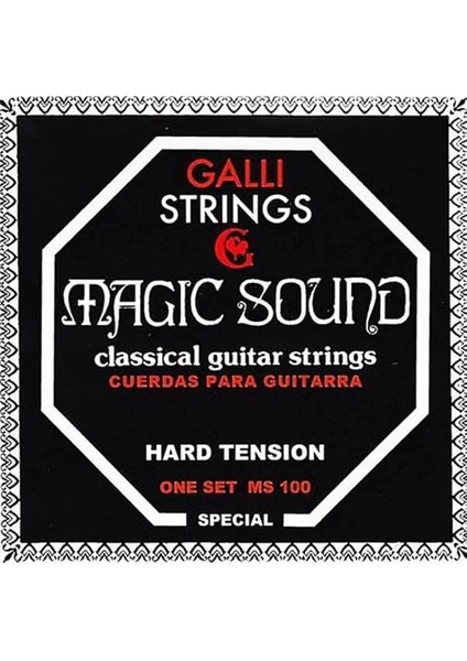 Galli MS-100 Klasik Gitar Teli Hard Tension, Galli Strings Tel