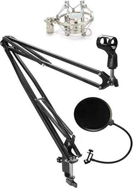 NB40 Mikrofon Standı + Pop Filter + Shock Mount (50X50 Büyük Boy)