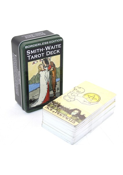 Metal Kutulu Tarot Kartı Smith-Waite