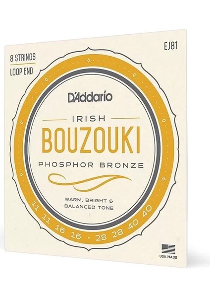 D'addario D EJ81 Irlanda Bouzouki Teller