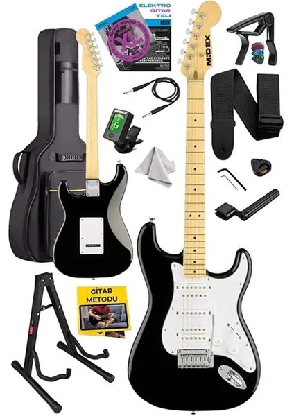 RPH-40WB-ST Siyah Beyaz Elektro Gitar Seti Hsh Manyetik Maple Klavye Üst Kalite fiyatları