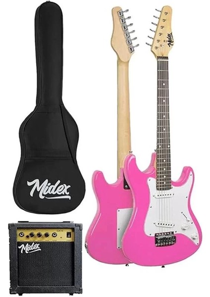CEG-36PK 8-12 Yaş Çocuklar Için Amfili Full 3/4 36 Inç Elektro Gitar Seti Pembe fiyatları